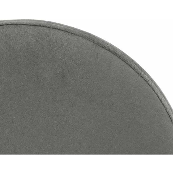 Barstol x1 enkel design justerbar höjd grå sammet klädsel svarta metallben 10_0005353 Grå