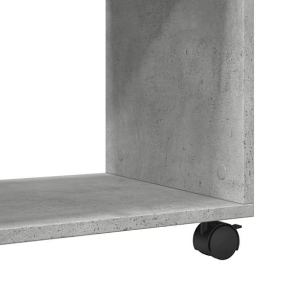 Mobilhylde på hjul med hylder 70 x 35 x 60 cm i grå ingeniørtræ DEC032333 kastanj