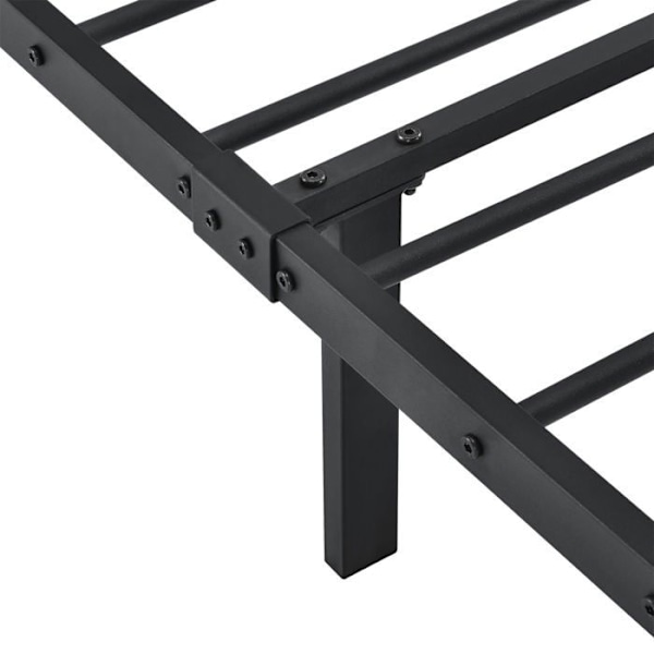 Säng enkel - Ej specificerad - 90x200 cm - Svart metall - Vintage - Självmontering svart