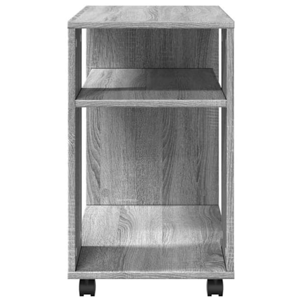 Lisätty konsoli, jossa on pyörät, koko 70 x 35 x 60 cm, valmistettu harmaasta engineeripuidusta DEC032337 kastanj