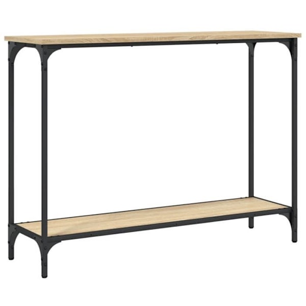 Entréemøbel konsolbord design elegant 101 x 30,5 x 75 cm ingeniørtræ og metal DEC031922 kastanj