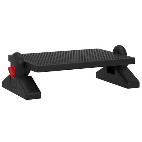 Ergonomisk fodstøtte til skrivebord 2 højder 50 x 30,5 x 17 cm HIPS sort DEC030695 Svart