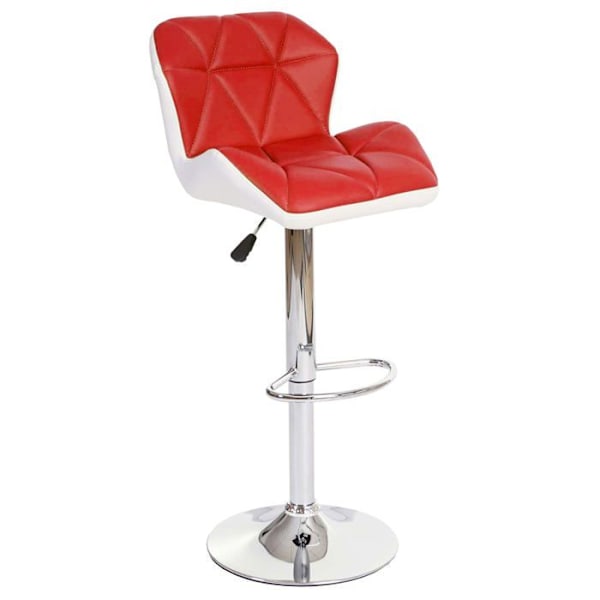 Baari stool, säädettävä korkeudeltaan, punainen synteettinen materiaali, kromiteräksinen runko