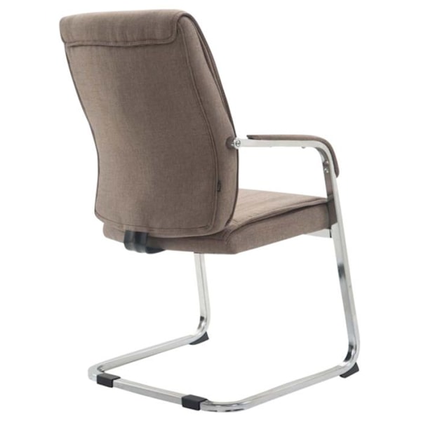 Sæt af 2 kontorstole med XXL-armstøtter i taupe stof og krom metalramme 10_0003125 Metall