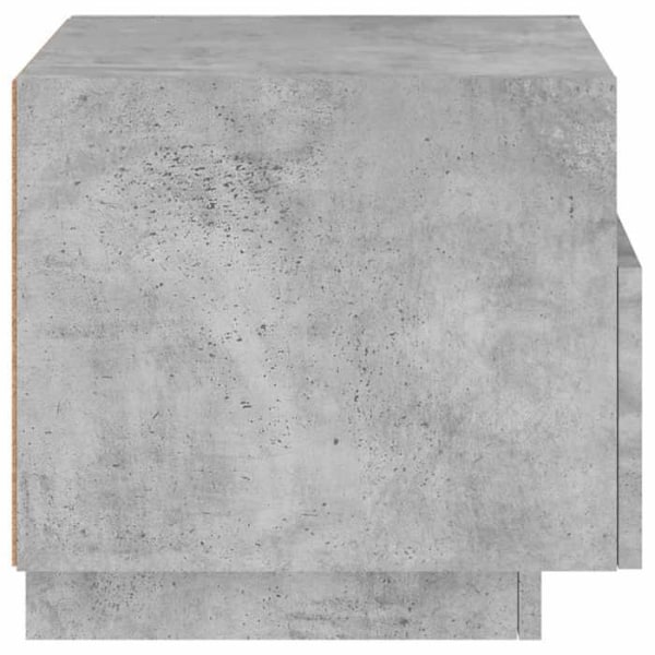 Yöpöytä LED-valoilla ja laatikolla 40 x 39 x 37 cm harmaata insinööripuumateriaalia DEC033190 kastanj