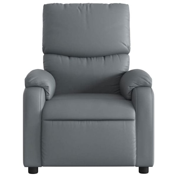 Fauteuil relax TV med komfortabel polstring manuelt hældefunktion i grå PVC DEC027982 Grå