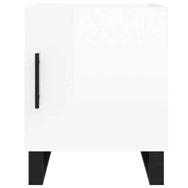 Nattested med skuffe og dør 40 x 40 x 50 cm hvid højglans ingeniørtræ DEC033490 Vit