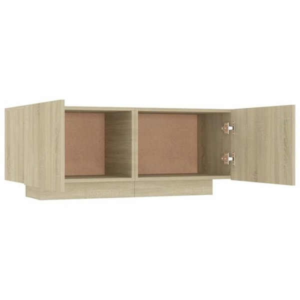 Natskab med opbevaringsrum og døre 100 x 35 x 40 cm ingeniørtræ farve egetræ DEC033797 kastanj