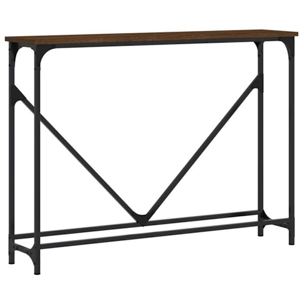 Bordkonsol med funktionel stil 102 x 22,5 x 75 cm i brunt ingeniørtræ og metal DEC031851 kastanj
