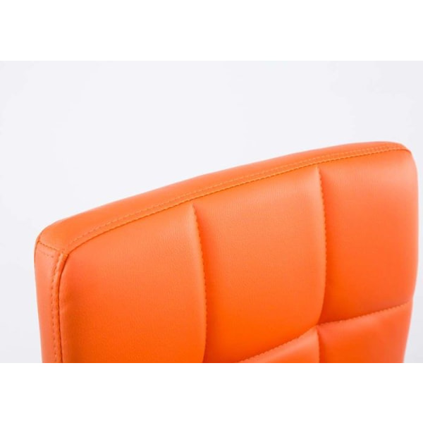 Ruokasalin tuolit - Décoshop26 - 2 kappaletta - Oranssi synteettinen - Korkeuden säädettävä - Moderni muotoilu Metall