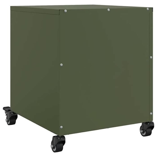 Set med 2 sängbord på hjul med två lådor 36 x 39 x 43,5 cm grön stål DEC035762 Grön
