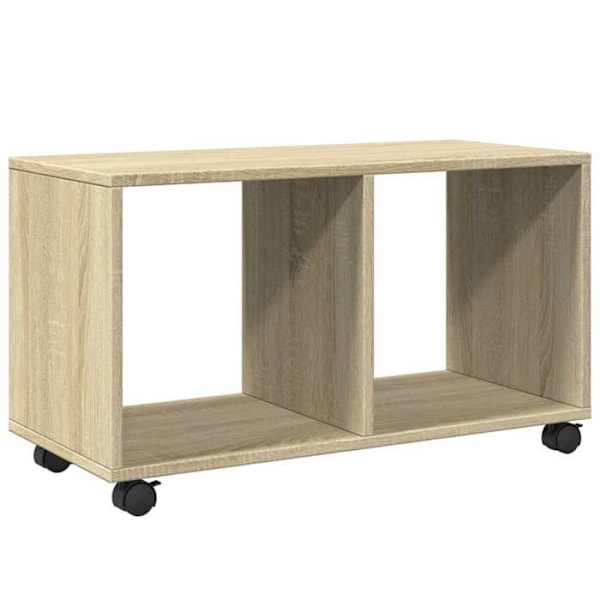 "Bordkonsol med funktionell design på hjul 72 x 33 x 42,5 cm ingenjörsträ färg ek DEC031387" kastanj