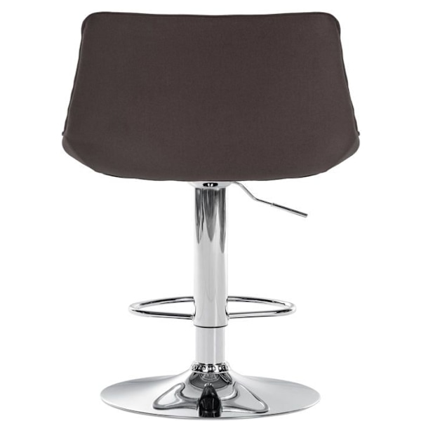 Barstol x1 højdejusterbar, drejelig 360°, taupe stofsæde med vertikal søm, metalben med kromlook 10_0005434 Metall