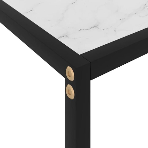 Praktisk konsolbord til en organiseret indgang 120 x 35 x 75 cm hvid hærdet glas og stål DEC031700 Vit