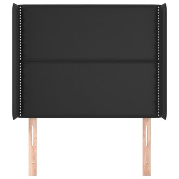 Hovedgavl - Værelsestilbehør - Sort - 83x16x118/128 cm - Syntetisk læder - Klassisk tidløst Svart