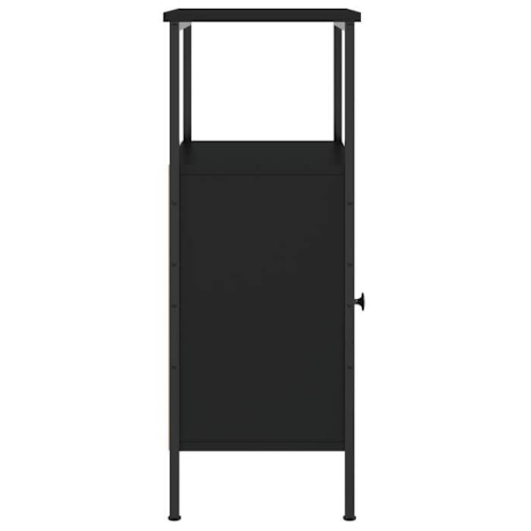 Natskab med rum med dør og hylde 41 x 31 x 80 cm sort ingeniørtræ DEC034483 kastanj