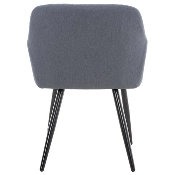 Design retro ruokapöydän tuoli, koristeelliset timanttikuvioiset, tummanharmaa kangaspäällyste. 10_0002113 Grå