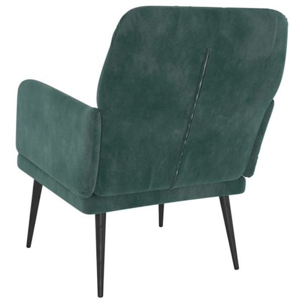 Designet og moderne loungestol med armlæn 62 x 79 x 79 cm i grøn fløjl DEC028683 Grön