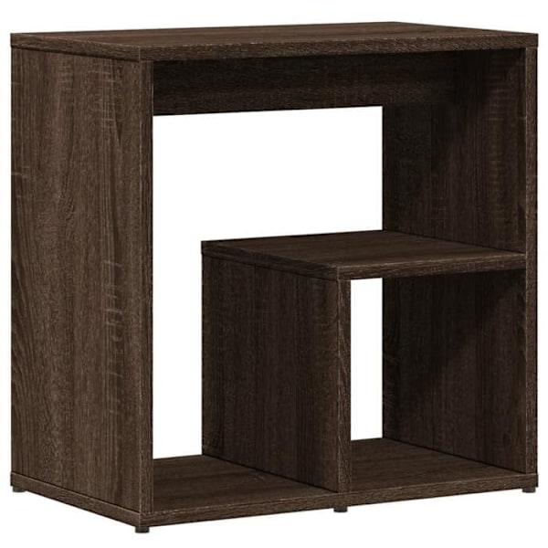 Sidobord för soffända, växtstöd 50 x 30 x 50 cm i ingenjörsträ, brun DEC032624 kastanj