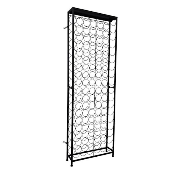 Casier til opbevaring af vinflasker til 108 flasker i sort metal DEC024287 Metall