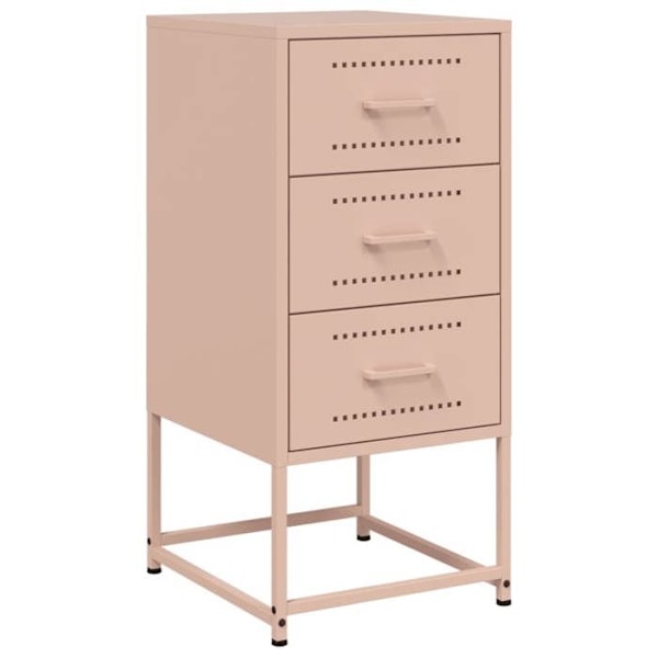 Yöpyöri 3 laatikolla 36 x 39 x 78 cm vaaleanpunainen teräs DEC034568 Rosa
