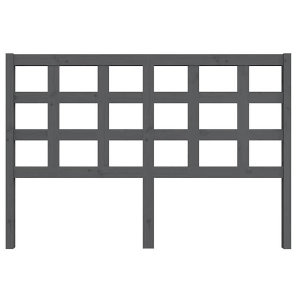Hovedgærd - Ikke specificeret - 145,5x4x100 cm - Massivt træ - Grå - Moderne Grå