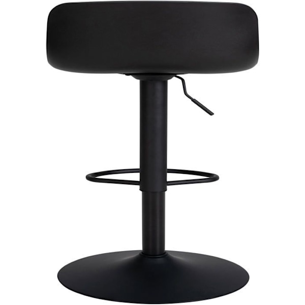 Sæt med 4 justerbare barstole med drejepude, plastik- og PVC-sæde, sort metal 10_0004493 Metall