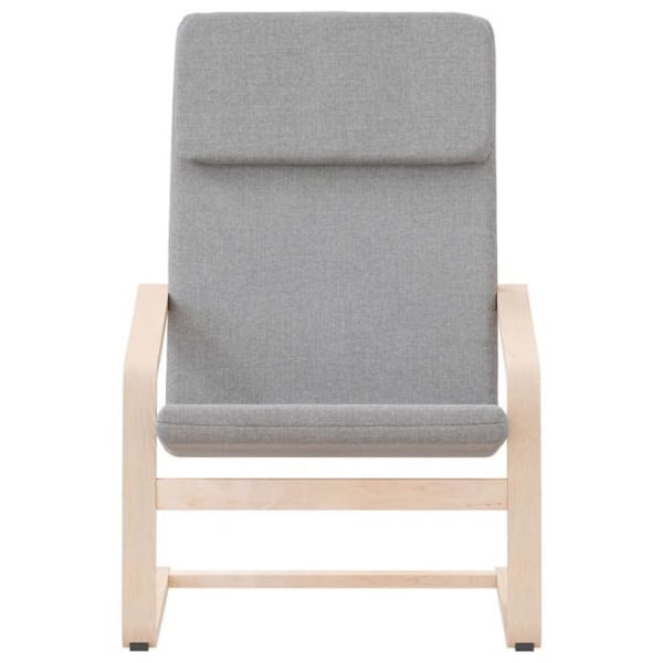 Enkel design sofa stol i lysegrå stof og birketræ DEC026668 kastanj