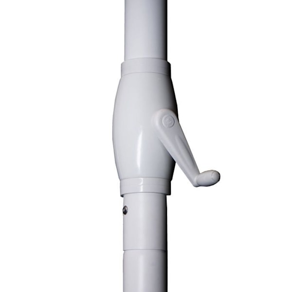 Parasoll för utomhusbruk Ø 5m Polyester Alu Stolpe Vit 28kg anthracite utan fot 04_0003854 Vit