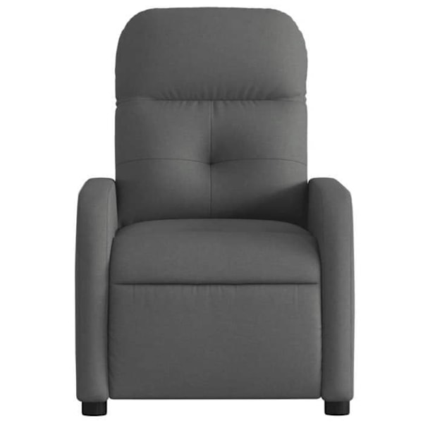 Fauteuil relax TV med komfortabel polstring og manuel hældningsfunktion i mørkegrå stof DEC027945 Grå