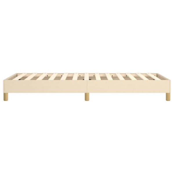 Sängbotten med ben och sängram 100x200 cm i cremefärgat tyg TDL0207276 Grädde