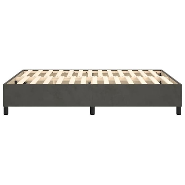 Sommier - TDL - 140x190 cm - Mørkegrå fløjl - 2 pladser - Leveres samlet Mörkgrå