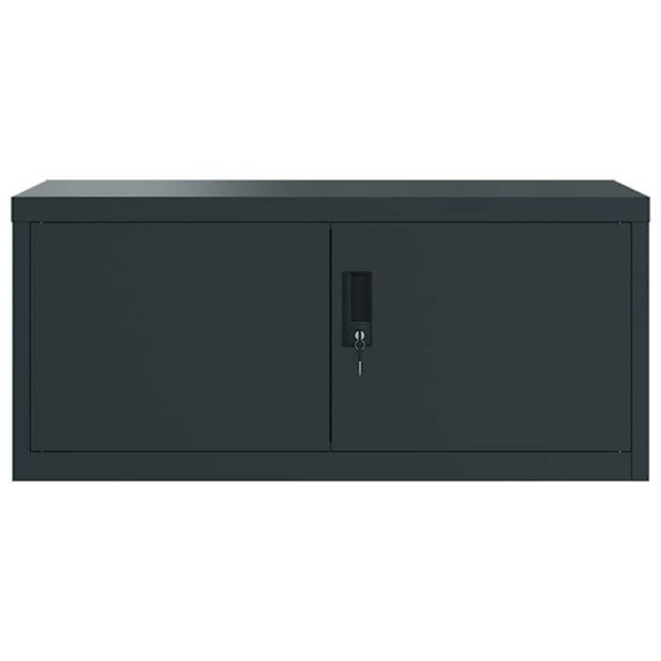 Caissons à tiroirs meuble de bureau portes verrouillables 90 x 40 x 40 cm en acier anthracite DEC024507 Guld