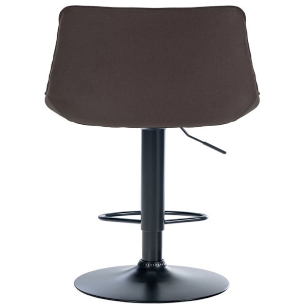 Barstol x1 højdenjusterbar med 360° drejefunktion, taupe stofsæde med vertikal syning, sorte metalben 10_0005437 Metall