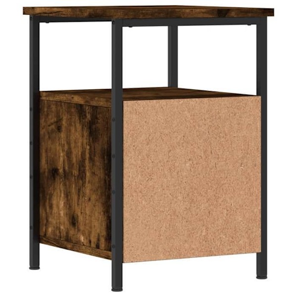 Sæt af 2 sengeborde med skuffer og hylde 34 x 35,5 x 50 cm ingenieretræ brun og jern DEC035062 kastanj