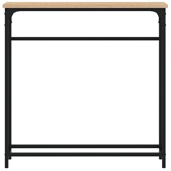 Konsolbord, praktiskt för en organiserad entré 75 x 19,5 x 75 cm, ingenjörsträ i ekfärg och metall DEC031946 kastanj