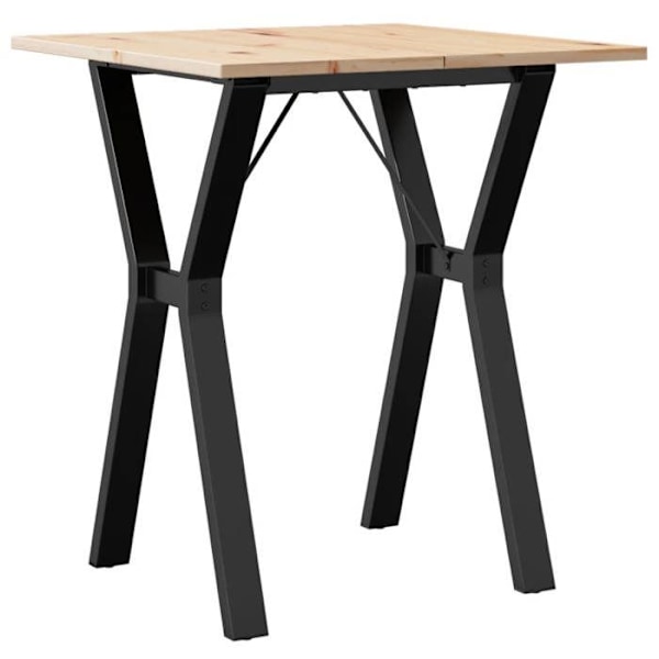 Spisebordsbord køkkendesign industrielt 70 x 70 x 75 cm massiv fyrretræ og stål DEC036836 kastanj