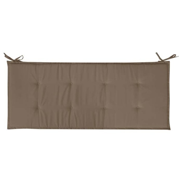 Bänkdyna 100 % polyester vattentålig taupe 120 x 50 x 3 cm DEC021750