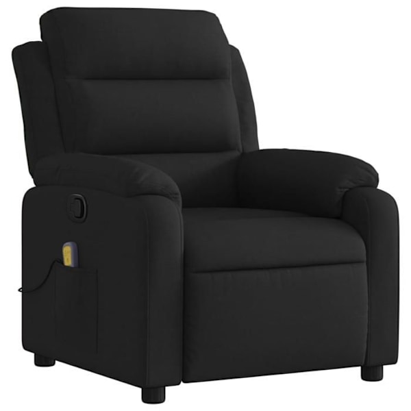 TV lænestol med massagefunktion, justerbar, 6 massagesystemer i sort stof DEC027063 Svart