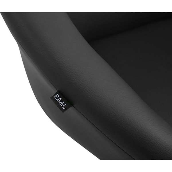 Sæt af 2 barstole højdesign i sort PVC og krommetal 10_0004347 Metall