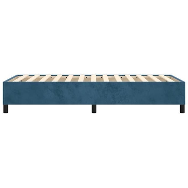 Sängram - TDL - 90x190 cm - Mörkblå sammet - 1 plats - Enkel montering Mörkblå