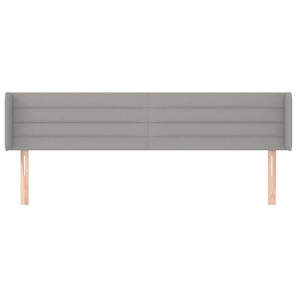 Hovedgærde - Klassisk - Lys grå - 163x16x78/88 cm - Højdejusterbar - Holdbar Ljusgrått