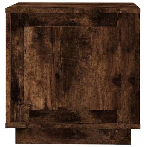Nattduksbord med fack med dörr 44 x 35 x 45 cm brun ingenjörsträ DEC033649 kastanj