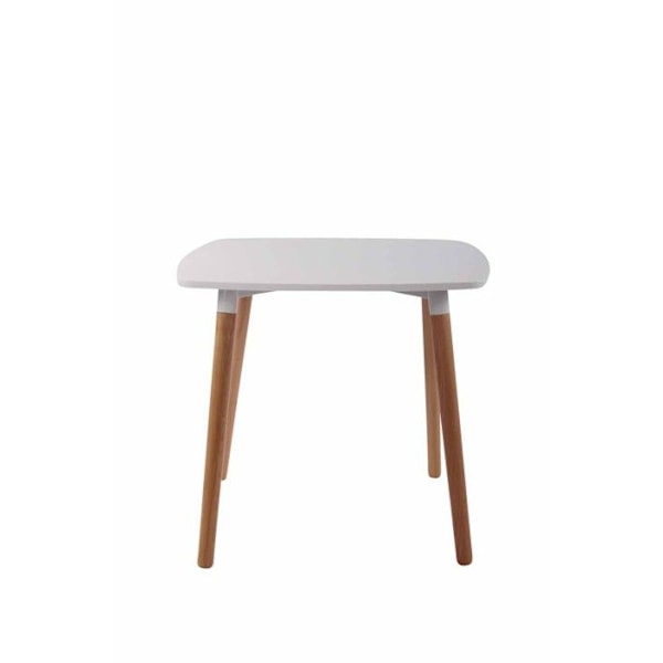 Køkkenbord, hvidt træ, højde 75