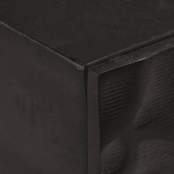 Konsolbord i trä med lådor 90 x 30 x 76 cm av mangoträ och svart järn DEC032178 kastanj