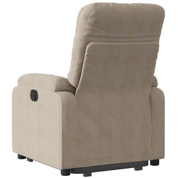 Soffa med elektrisk lyftfunktion för TV, mycket bekväm i mikrofiber tyg taupe DEC028589 Guld