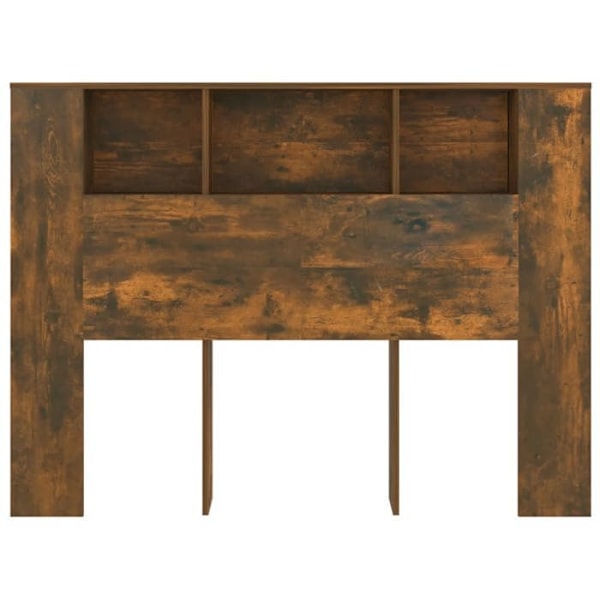 Hovedgærde - MDF - 140 cm - Brun - Indbygget opbevaring - Moderne stil kastanj
