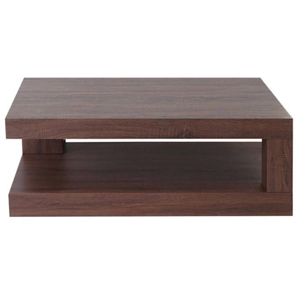Sofabord stuebord rummelig hylde 40 x 110 x 60 cm MDF egetræsånd 04_0008428 kastanj