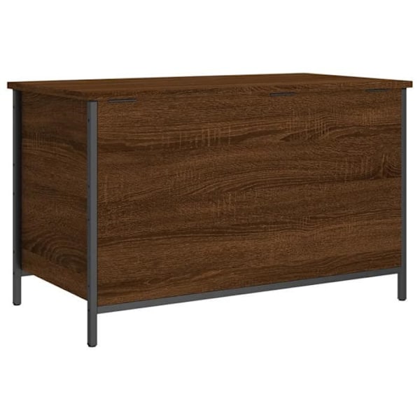 Banc banquette med opbevaringsrum 80 x 42,5 x 50 cm ingeni træ farve egetræ brun DEC024742 kastanj