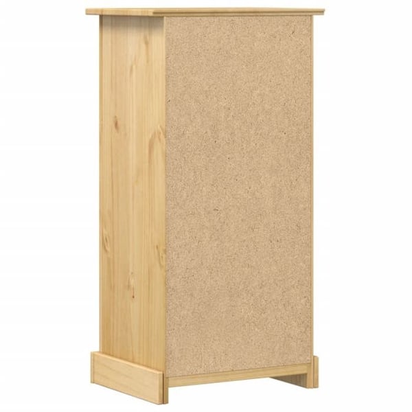 Natbord med 5 skuffer 53 x 39 x 103 cm massivt fyrretræ DEC033905 kastanj